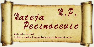 Mateja Pečinoćević vizit kartica